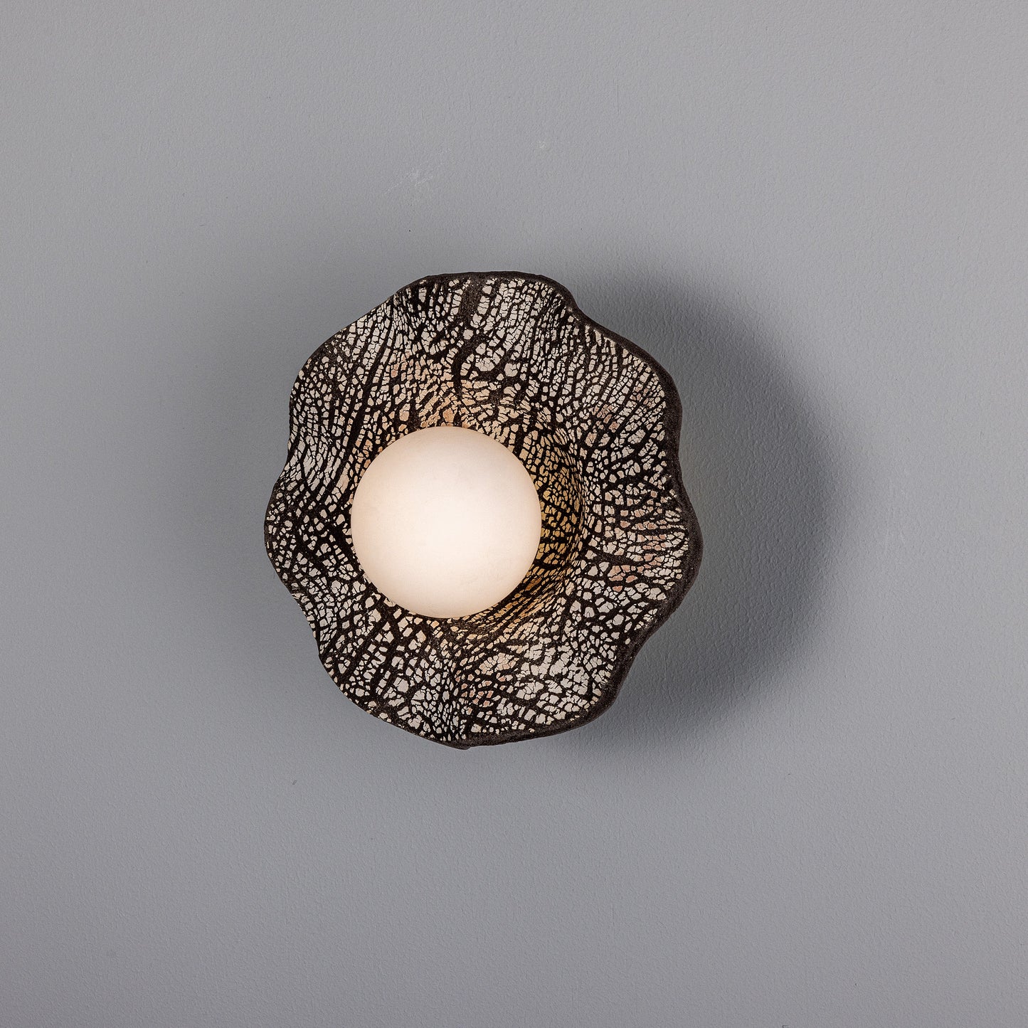 Rivale Ceramic Wall Light - Black Clay