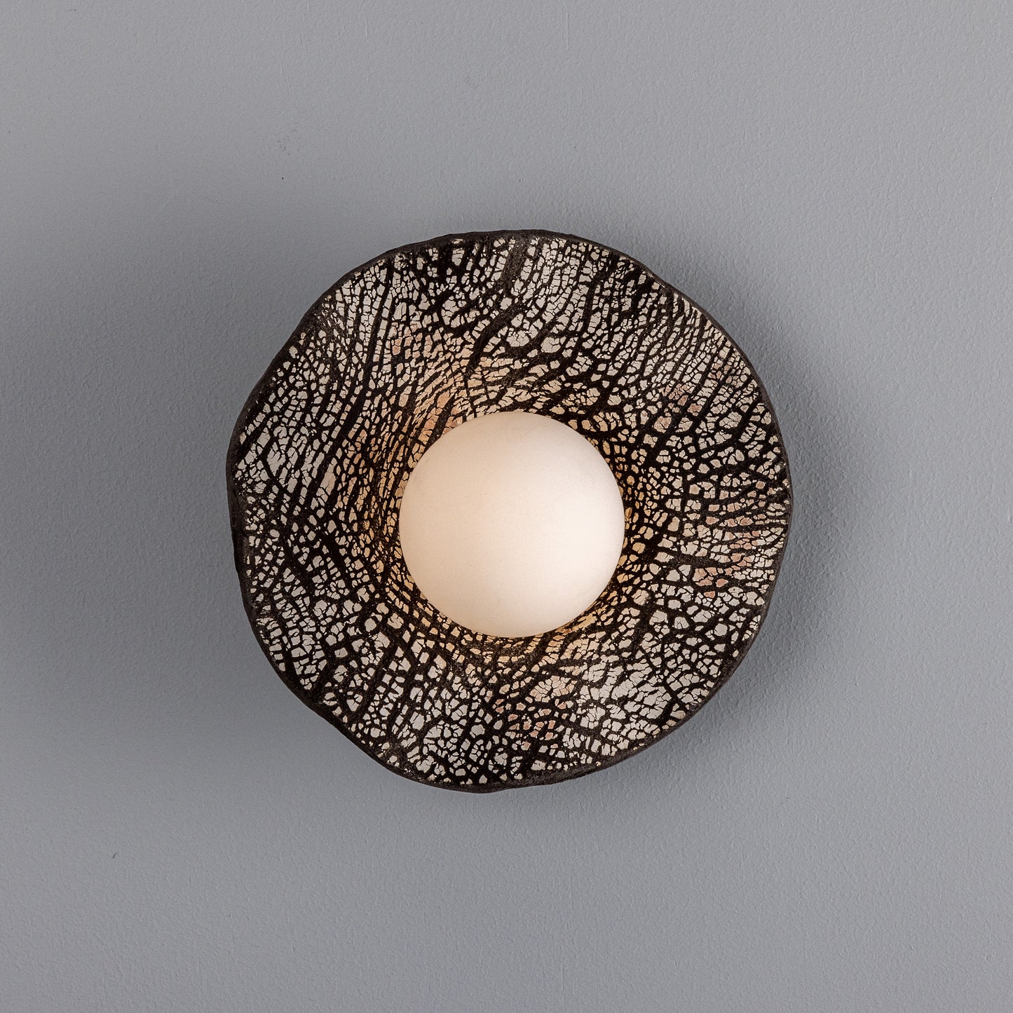 Rivale Ceramic Wall Light - Black Clay