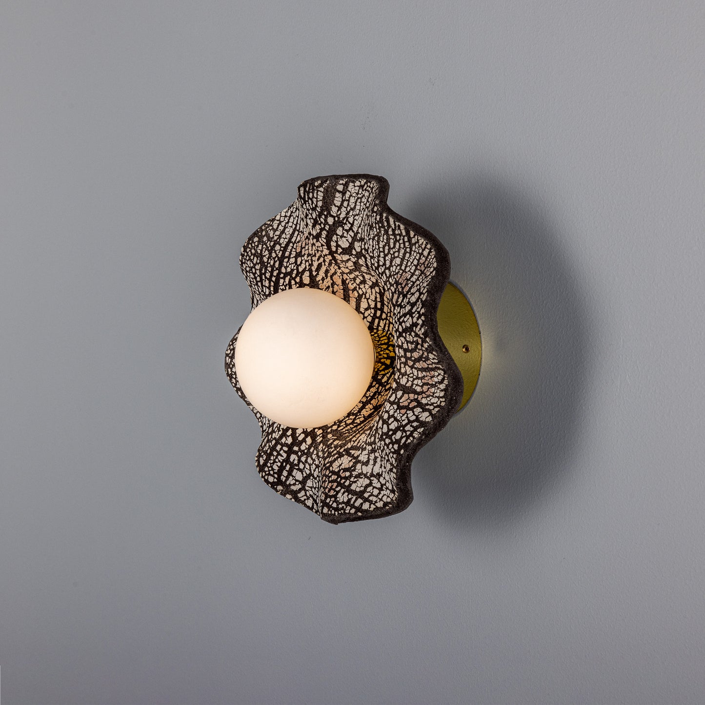 Rivale Ceramic Wall Light - Black Clay