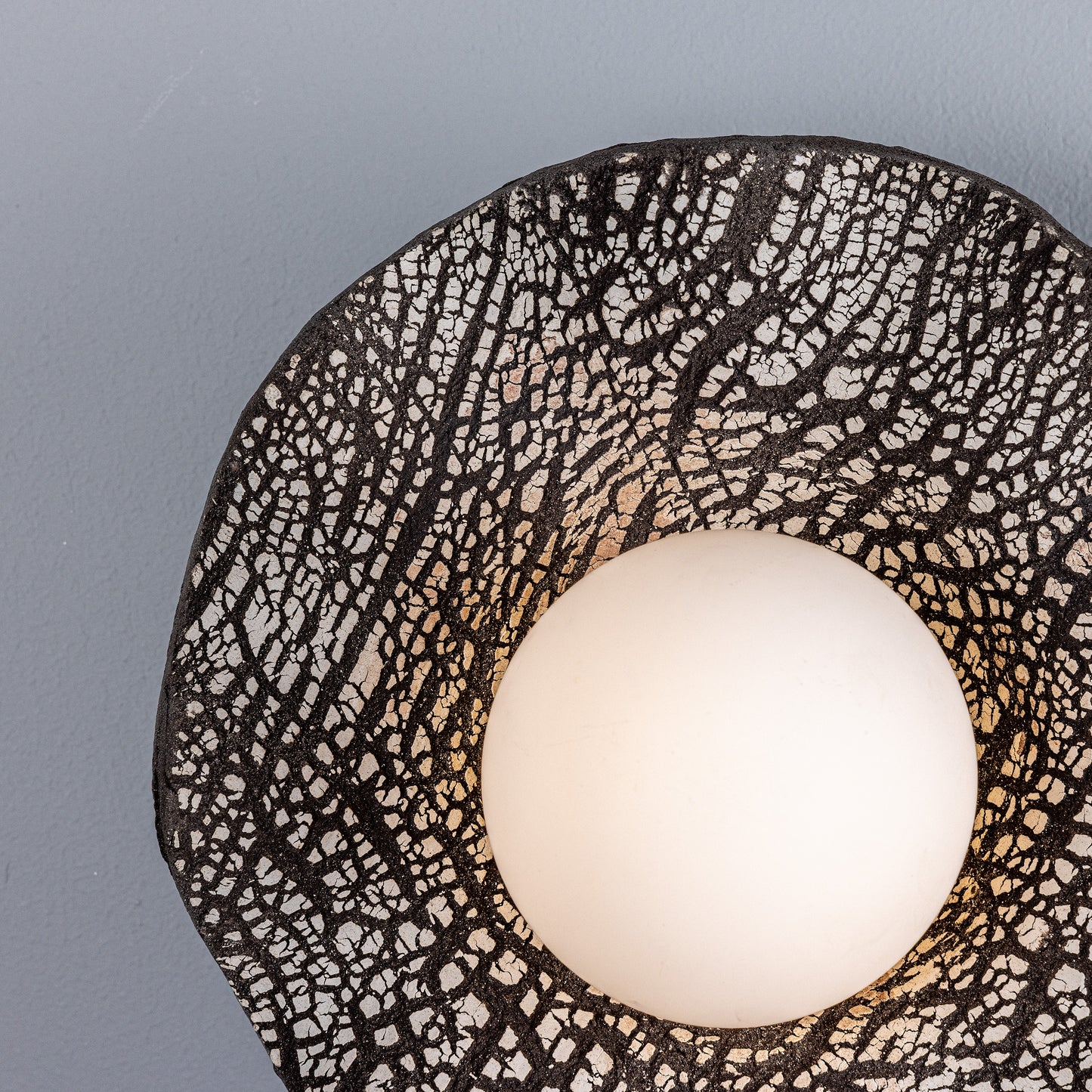 Rivale Ceramic Wall Light - Black Clay