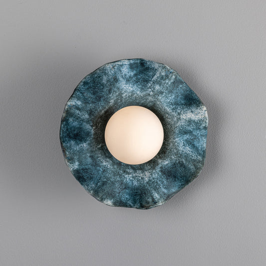 Rivale Ceramic Wall Light - Blue Earth