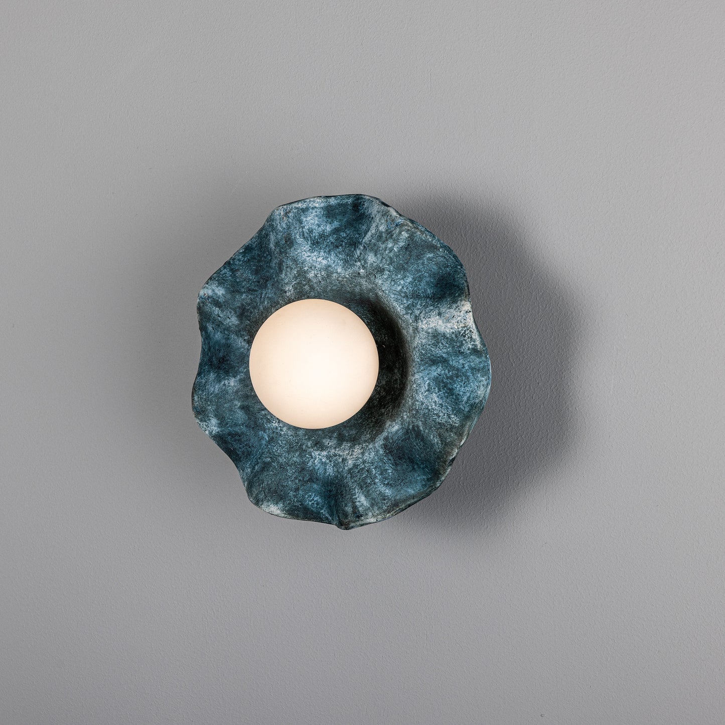 Rivale Ceramic Wall Light - Blue Earth