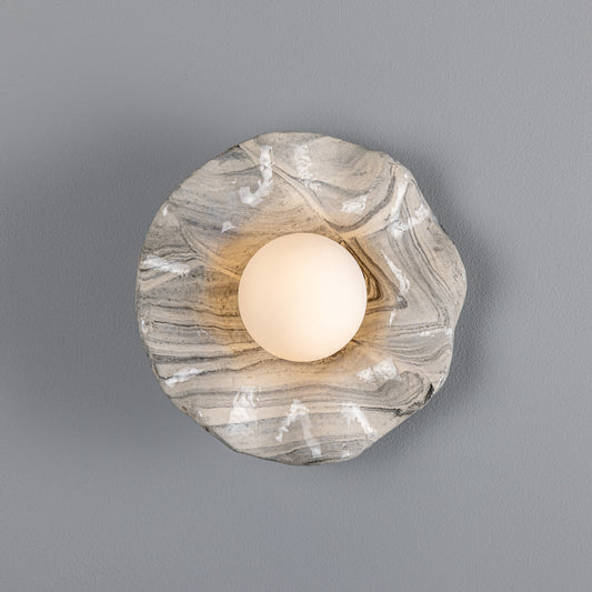 Rivale Ceramic Wall Light - Marbled